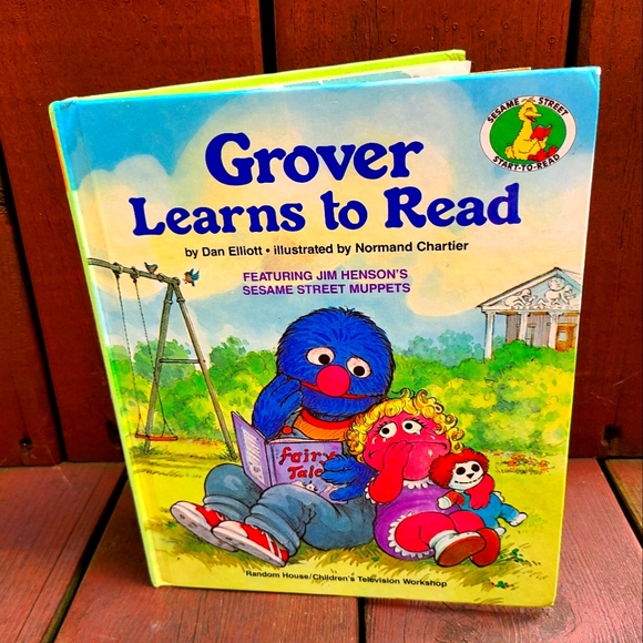 VINTAGE 1985 Sesame Street Grover Learns to Read Start-to-Read Children's Book - Picture 1 of 8